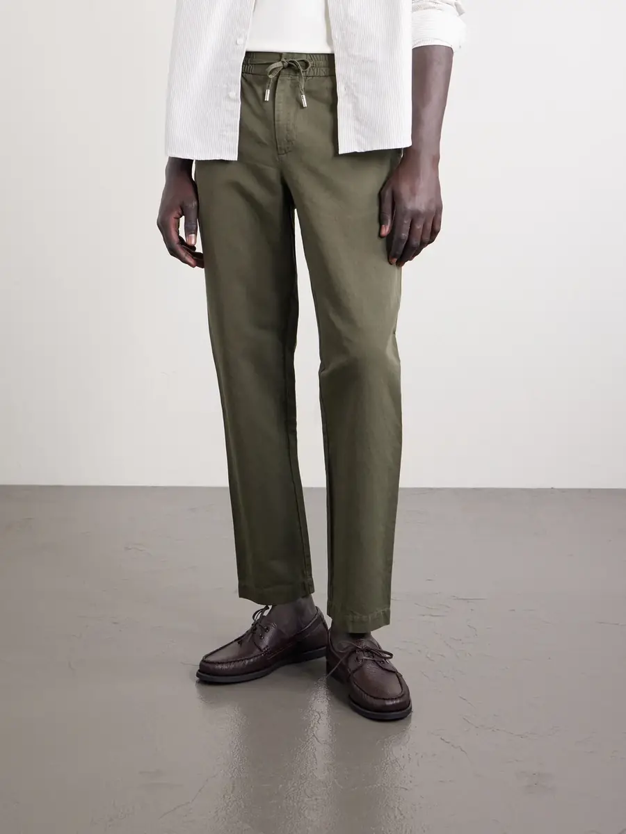 MR P. Straight-Leg Cotton and Linen-Blend Twill Drawstring Trousers - Men | Thumbnail 3 MR P. Straight-Leg Cotton and Linen-Blend Twill Drawstring Trousers - Men | Thumbnail 3