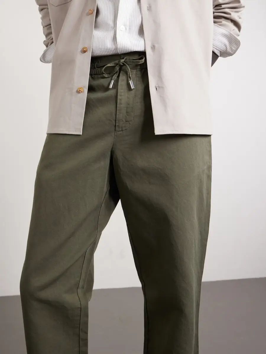 MR P. Straight-Leg Cotton and Linen-Blend Twill Drawstring Trousers - Men | Thumbnail 5 MR P. Straight-Leg Cotton and Linen-Blend Twill Drawstring Trousers - Men | Thumbnail 5