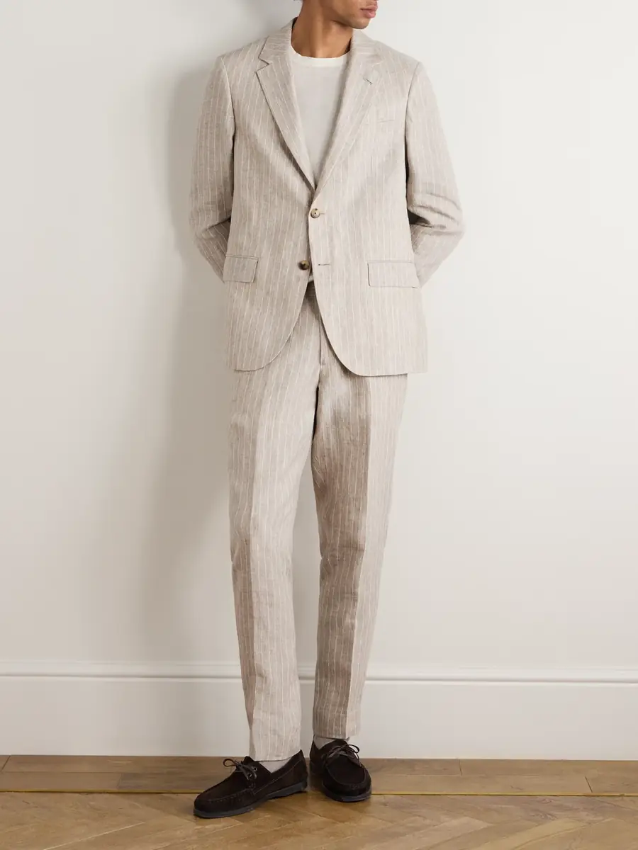 MR P. Striped Linen Suit Jacket - Men | Thumbnail 2 MR P. Striped Linen Suit Jacket - Men | Thumbnail 2