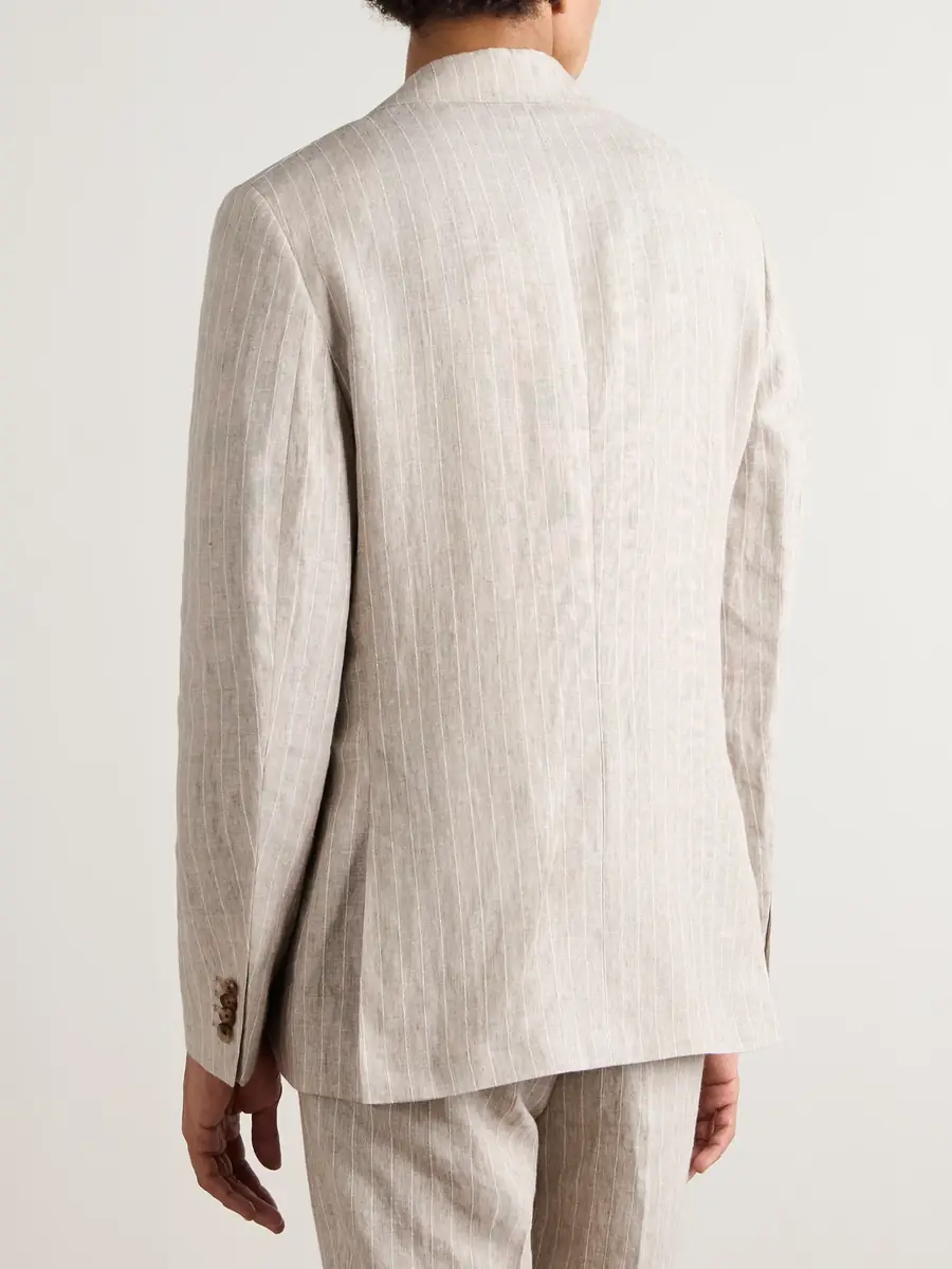 MR P. Striped Linen Suit Jacket - Men | Thumbnail 4 MR P. Striped Linen Suit Jacket - Men | Thumbnail 4