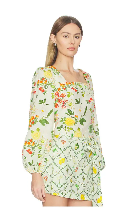 VERANDAH Square Neck Crop Blouse | Thumbnail 2
