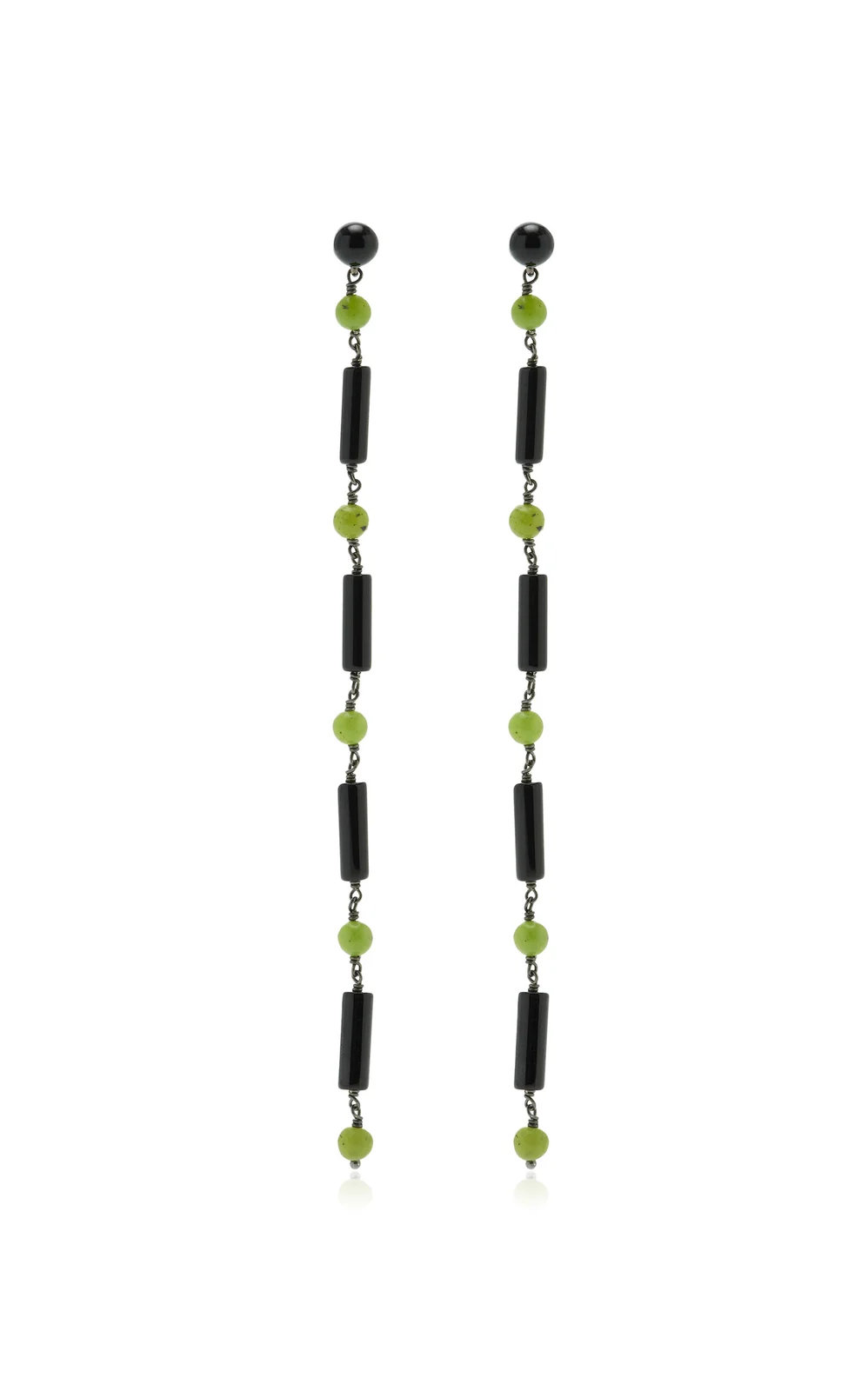 Jackie Onyx; Jade earrings