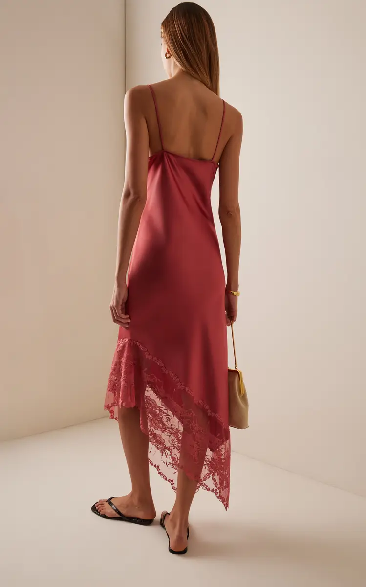By Malene Birger Exclusive Laya Lace-Trimmed Satin Slip Midi Dress | Thumbnail 4 By Malene Birger Exclusive Laya Lace-Trimmed Satin Slip Midi Dress | Thumbnail 4