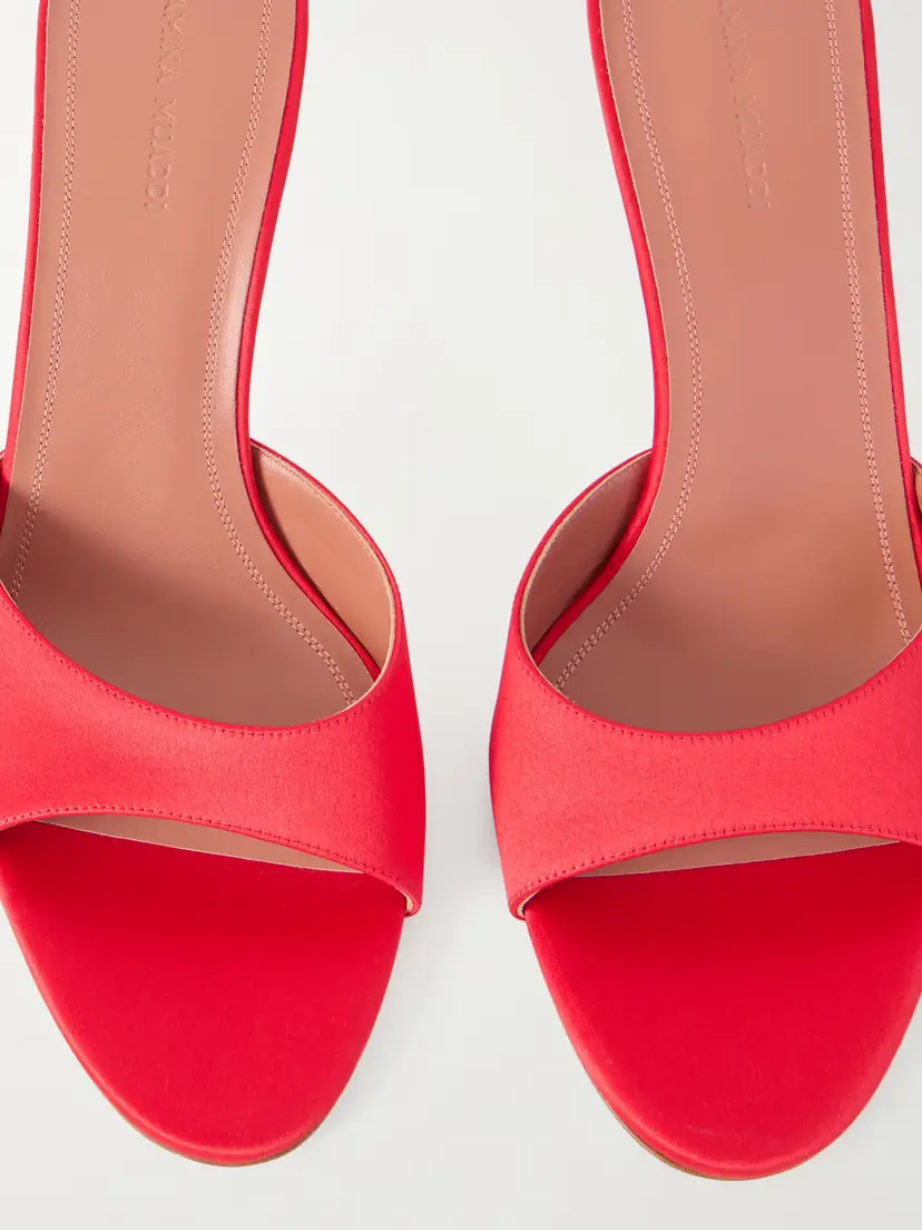 Amina Muaddi Elodie Satin Mules | Thumbnail 5 Amina Muaddi Elodie Satin Mules | Thumbnail 5