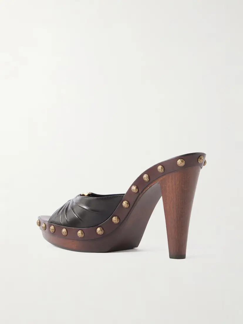 Saint Laurent Babylone Embellished Leather Mules | Thumbnail 3