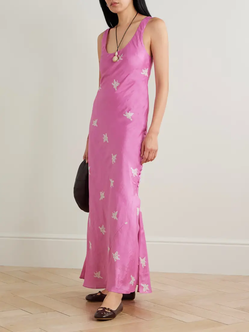 ALIX OF BOHEMIA Jasmine Floral-print Silk Midi Dress | Thumbnail 2