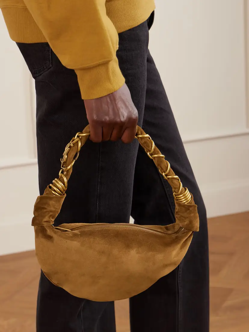 Saint Laurent Amalia Mini Suede Shoulder Bag | Thumbnail 2 Saint Laurent Amalia Mini Suede Shoulder Bag | Thumbnail 2