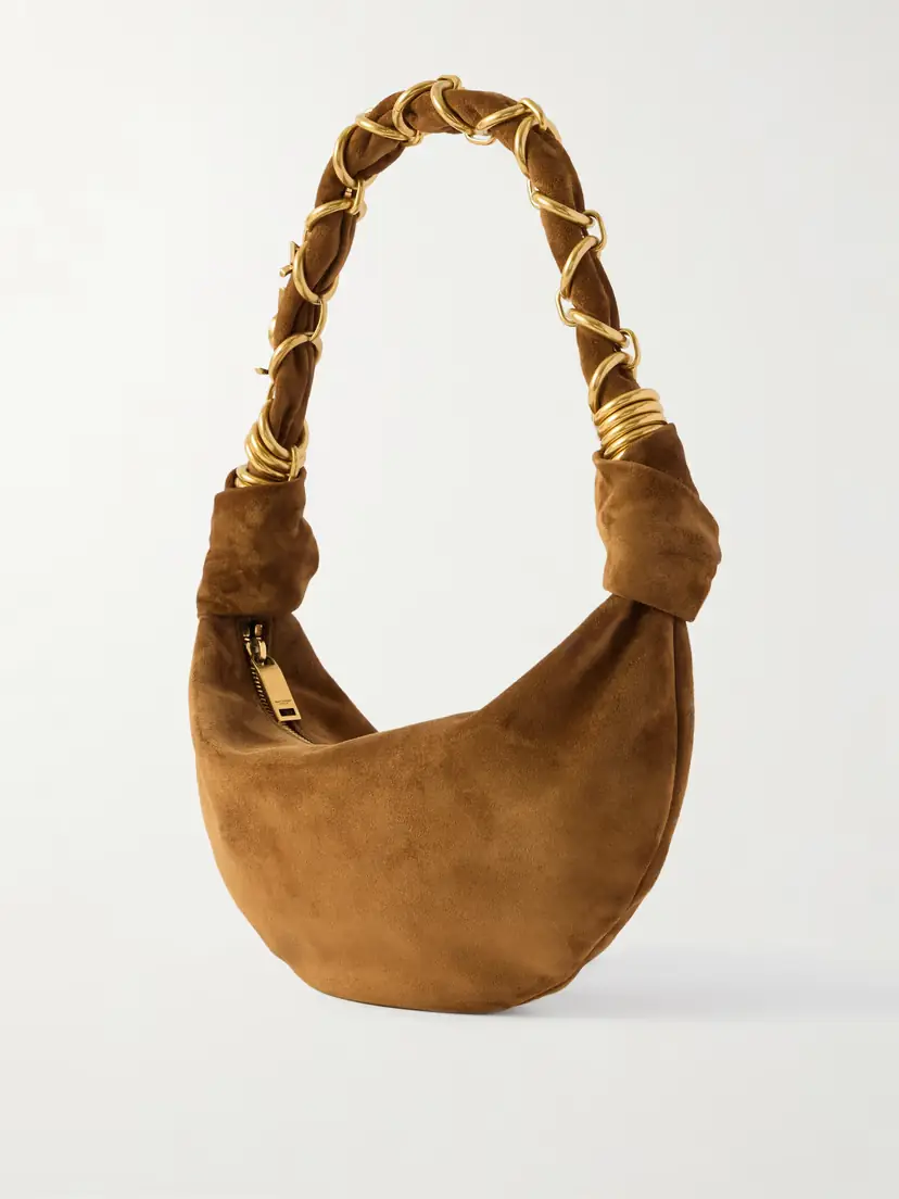 Saint Laurent Amalia Mini Suede Shoulder Bag | Thumbnail 4 Saint Laurent Amalia Mini Suede Shoulder Bag | Thumbnail 4
