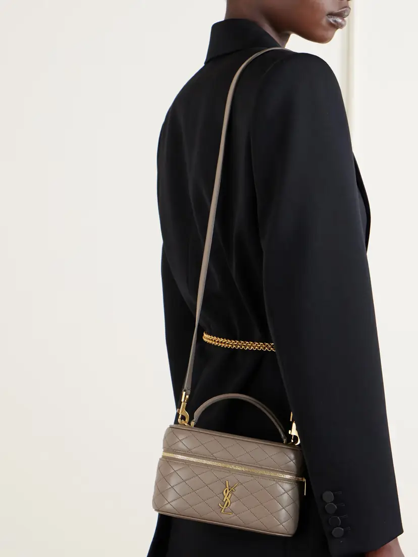 Saint Laurent Gaby Vanity Mini Quilted Leather Shoulder Bag | Thumbnail 3 Saint Laurent Gaby Vanity Mini Quilted Leather Shoulder Bag | Thumbnail 3