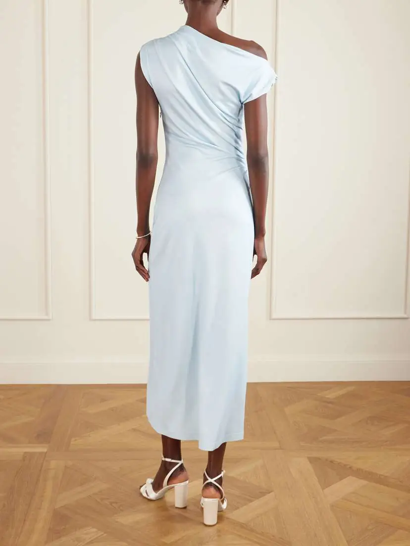 Oscar de la Renta Draped Printed Stretch-jersey Midi Dress | Thumbnail 3