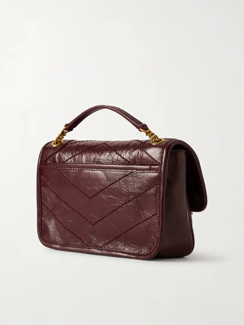 Saint Laurent Niki Mini Crinkled-leather Shoulder Bag | Thumbnail 4