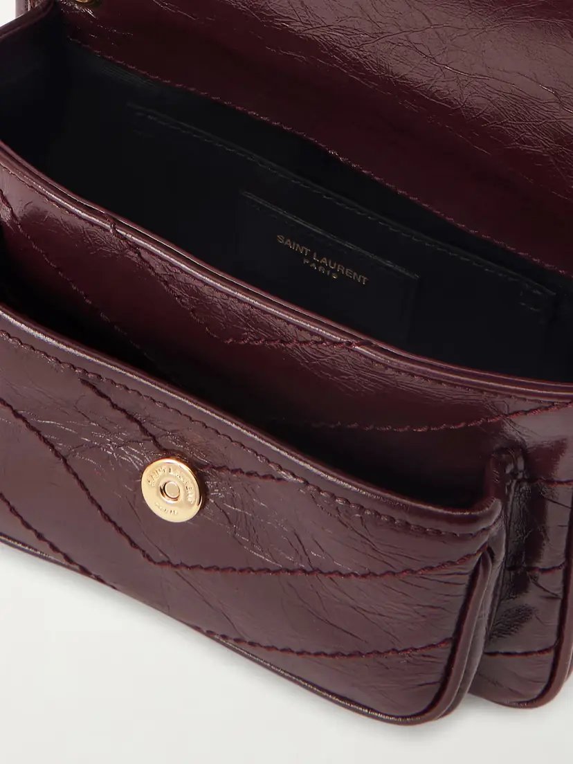 Saint Laurent Niki Mini Crinkled-leather Shoulder Bag | Thumbnail 6