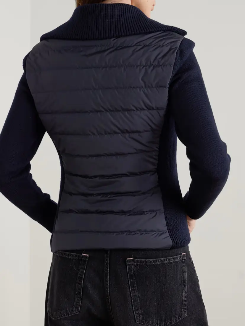 Moncler Wool And Padded Quilted Shell Down Cardigan | Thumbnail 3