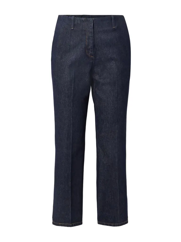 Cropped High-rise Flared Jeans