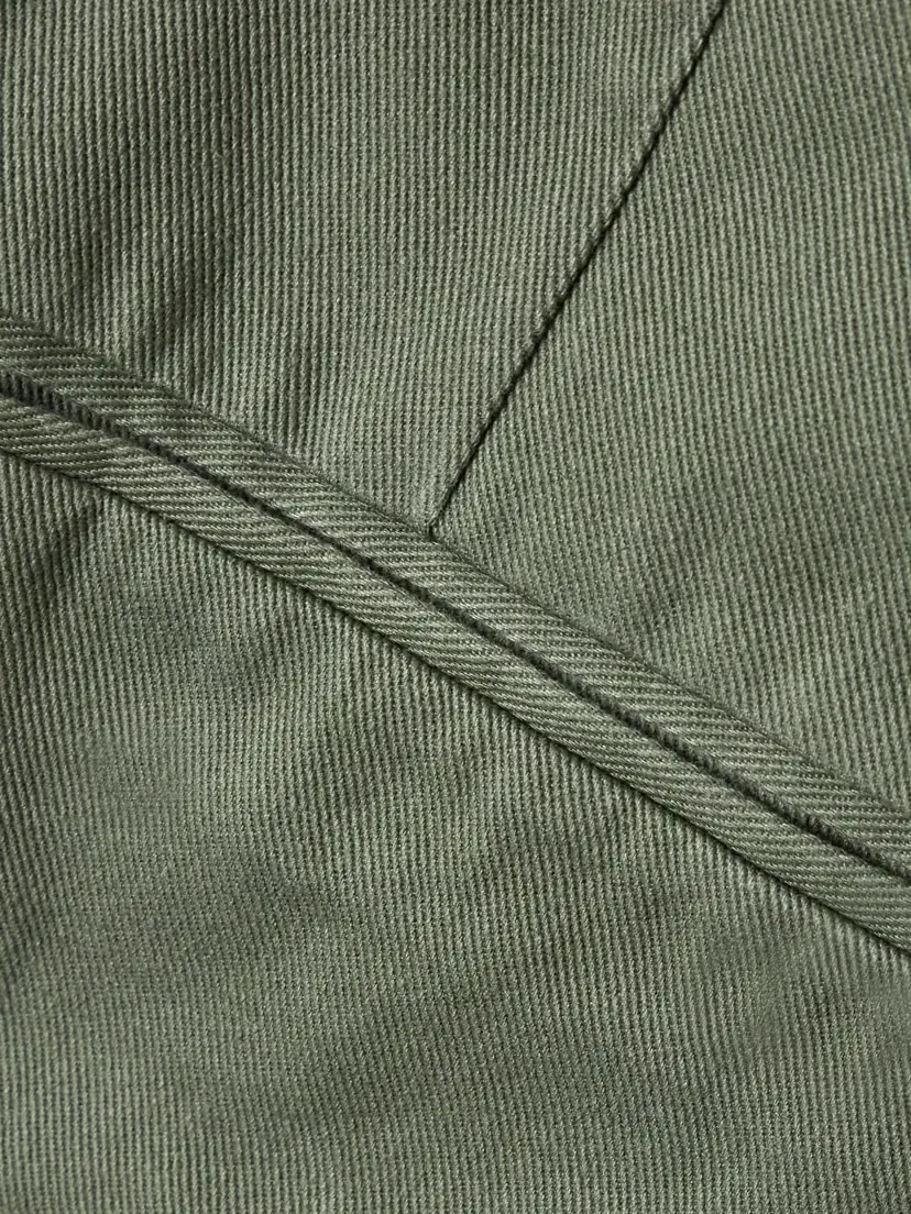 Anine Bing Belen Pleated Cotton-twill Tapered Pants | Thumbnail 4