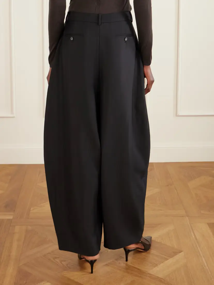 Magda Butrym Pleated Wool And Mohair-blend Barrel-leg Pants | Thumbnail 4