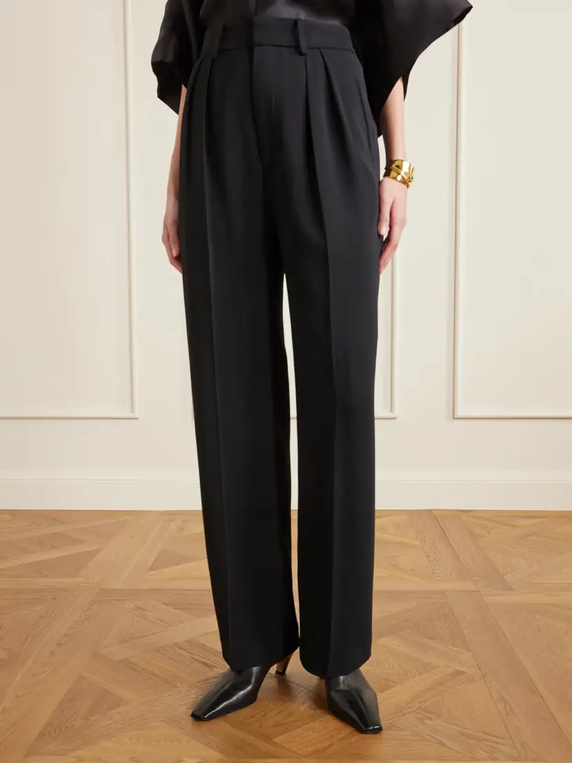 Kallmeyer Aiden Pleated Cady Straight-leg Pants | Thumbnail 3
