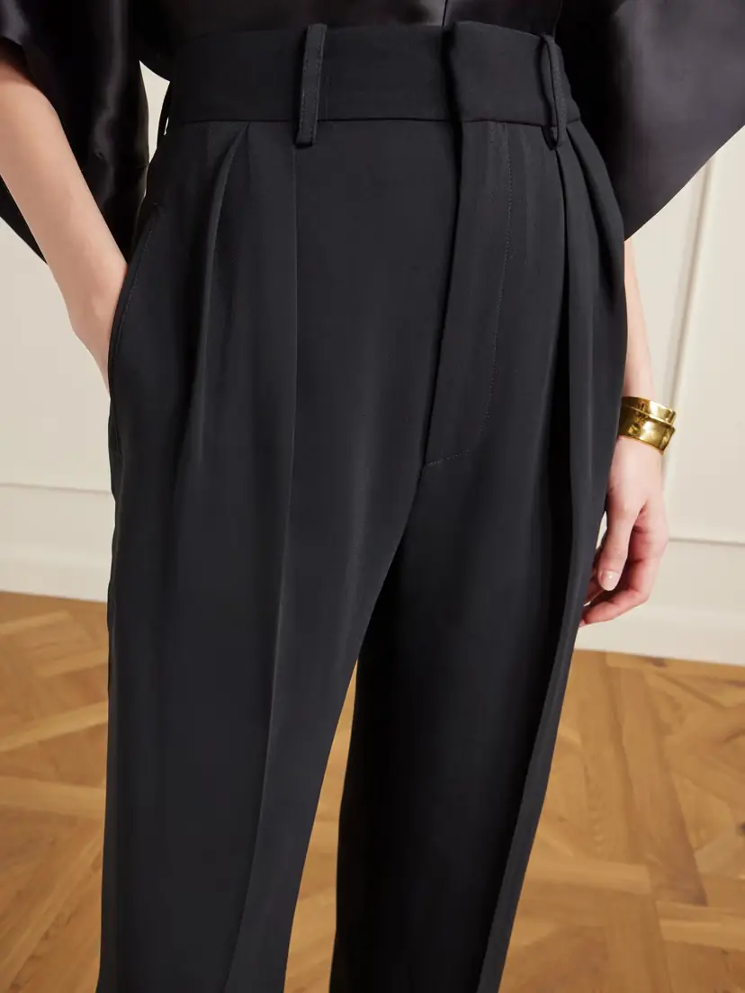 Kallmeyer Aiden Pleated Cady Straight-leg Pants | Thumbnail 5
