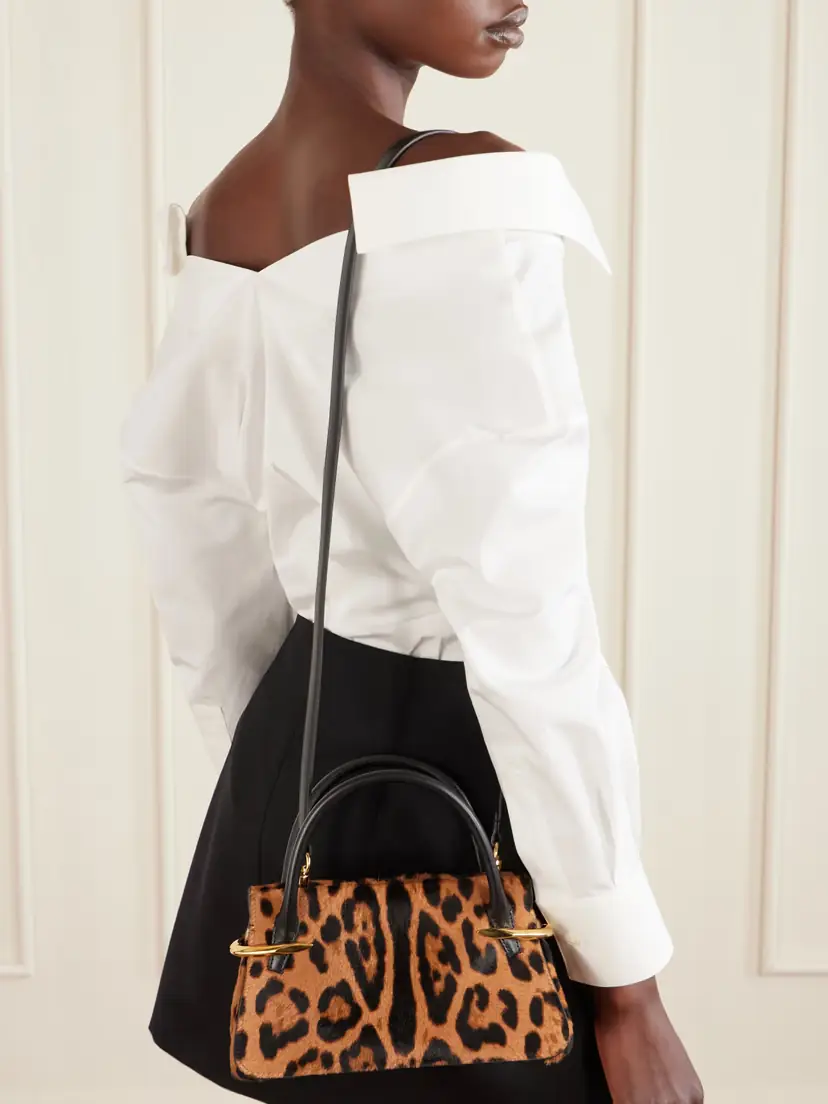 Givenchy Pinch Mini Embellished Leopard-print Calf-hair Shoulder Bag | Thumbnail 2 Givenchy Pinch Mini Embellished Leopard-print Calf-hair Shoulder Bag | Thumbnail 2