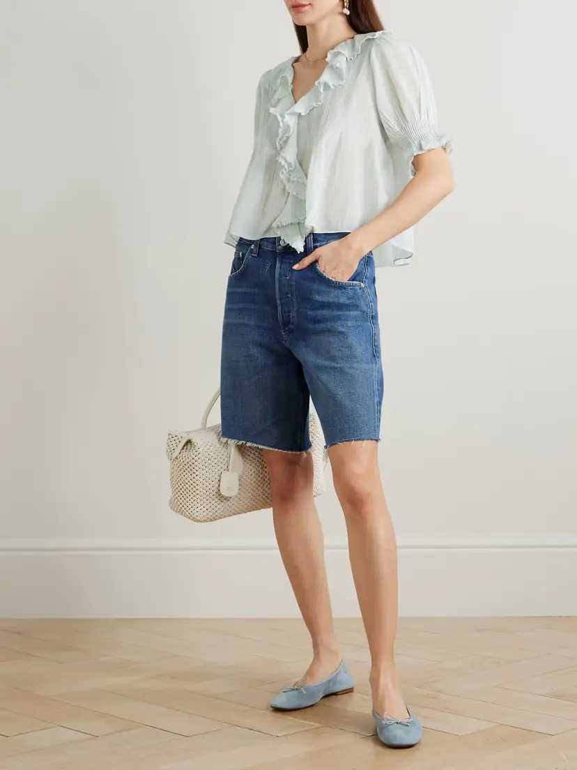DÔEN Henri Ruffled Pintucked Organic Cotton-voile Top | Thumbnail 2 DÔEN Henri Ruffled Pintucked Organic Cotton-voile Top | Thumbnail 2