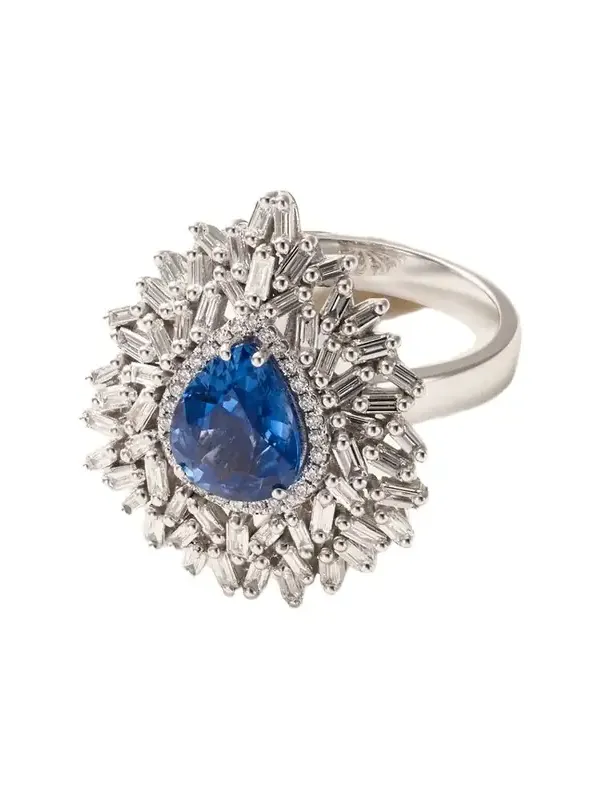 Ceylon 18-karat White Gold, Sapphire And Diamond Ring - Blue