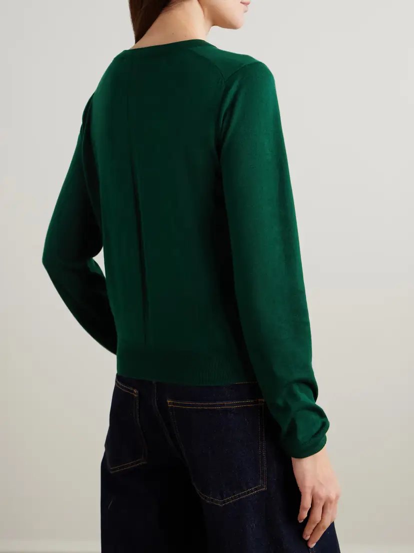La Ligne Ben Silk, Wool And Cashmere-blend Cardigan | Thumbnail 3