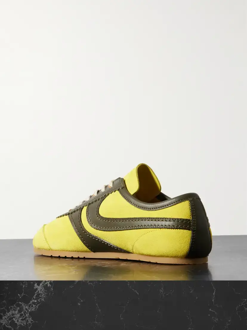 Dries Van Noten Leather-trimmed Suede Sneakers | Thumbnail 3
