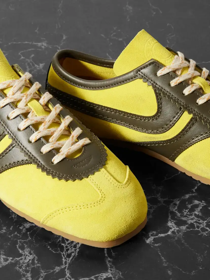 Dries Van Noten Leather-trimmed Suede Sneakers | Thumbnail 4