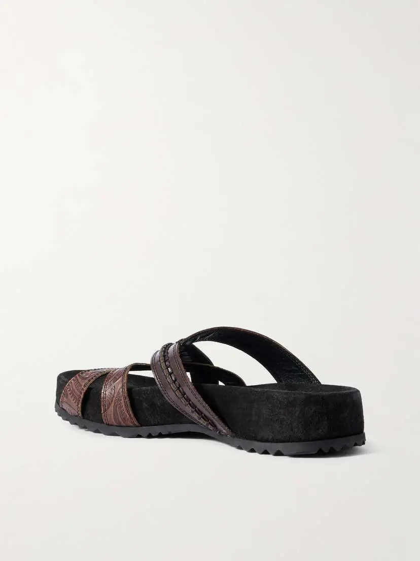 Dries Van Noten Embossed Leather Sandals | Thumbnail 3 Dries Van Noten Embossed Leather Sandals | Thumbnail 3