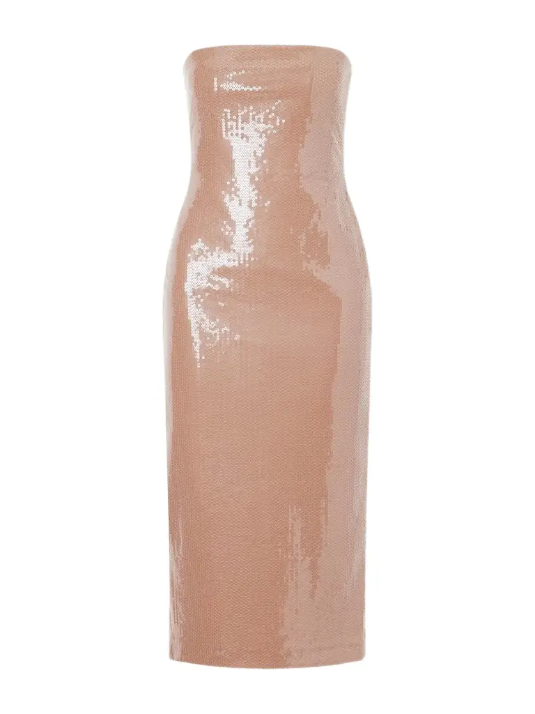 Alex Perry Strapless Sequined Stretch-mesh Gown | Image 1 Alex Perry Strapless Sequined Stretch-mesh Gown | Image 1