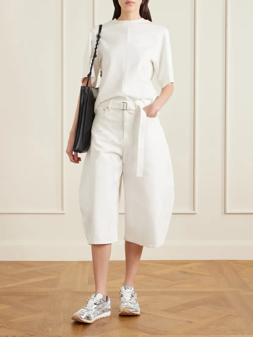 Sacai Belted Cropped High-rise Barrel-leg Jeans | Thumbnail 2 Sacai Belted Cropped High-rise Barrel-leg Jeans | Thumbnail 2