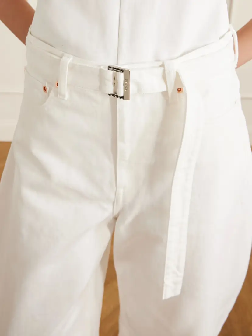 Sacai Belted Cropped High-rise Barrel-leg Jeans | Thumbnail 5 Sacai Belted Cropped High-rise Barrel-leg Jeans | Thumbnail 5