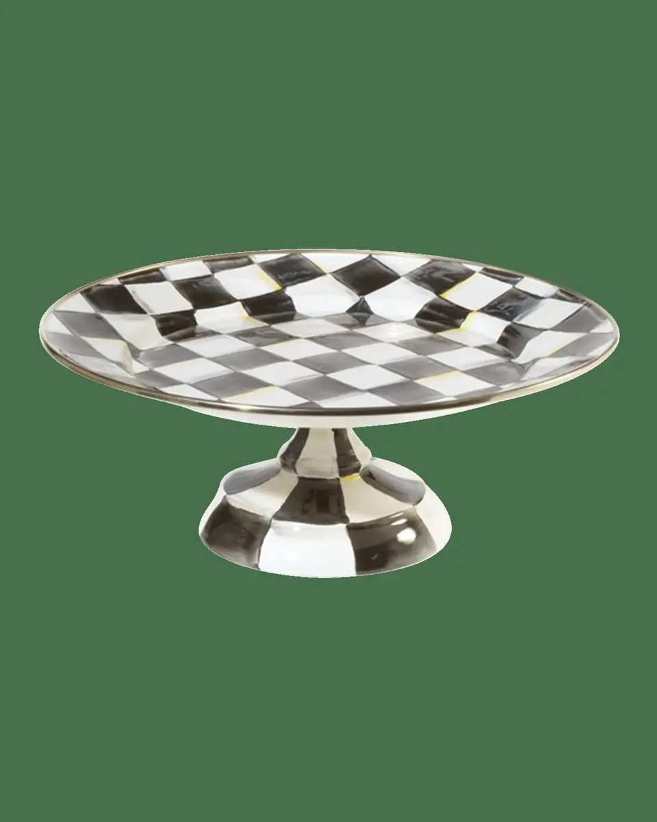 MacKenzie-Childs Small Courtly Check Pedestal Platter | Thumbnail 2 MacKenzie-Childs Small Courtly Check Pedestal Platter | Thumbnail 2
