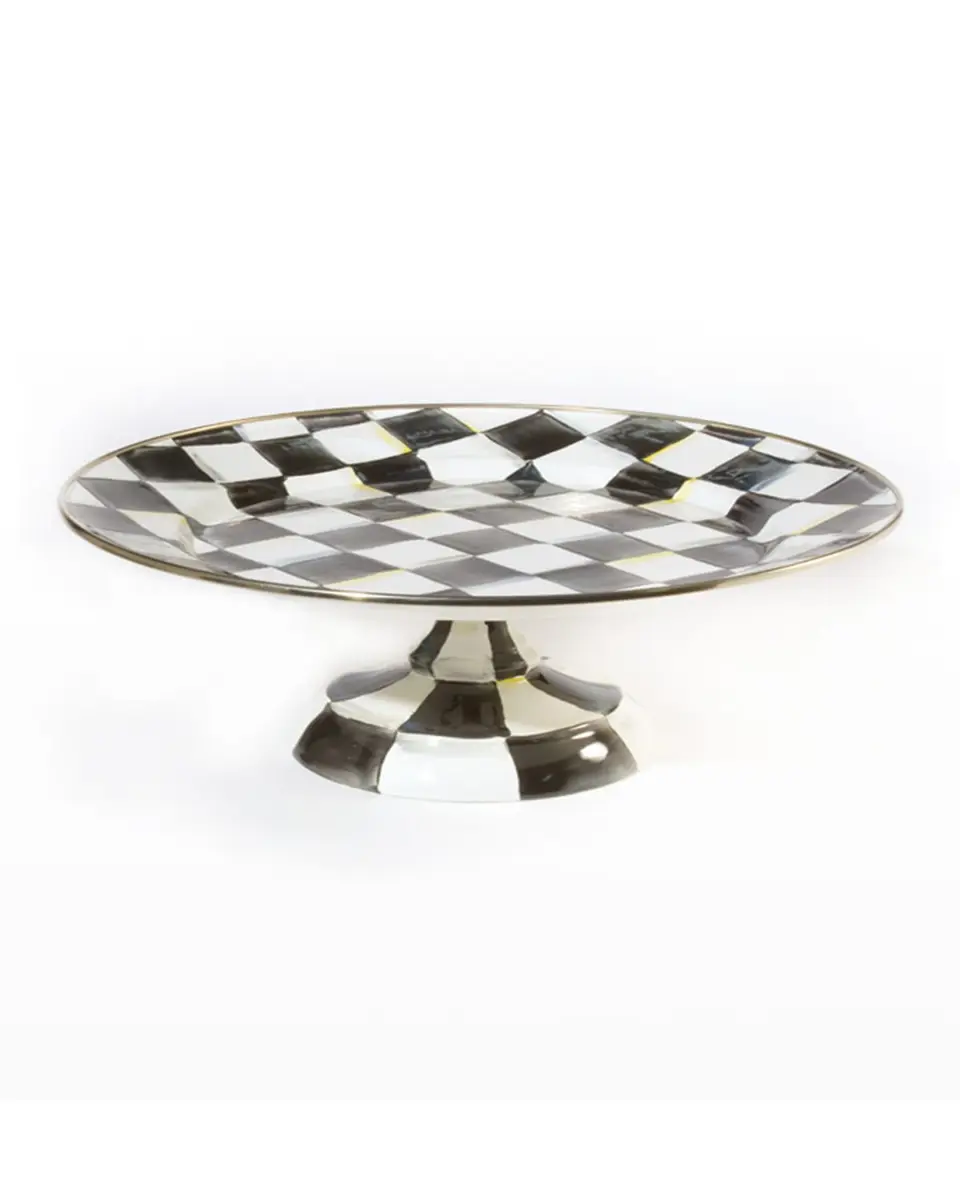 MacKenzie-Childs Small Courtly Check Pedestal Platter | Thumbnail 3 MacKenzie-Childs Small Courtly Check Pedestal Platter | Thumbnail 3