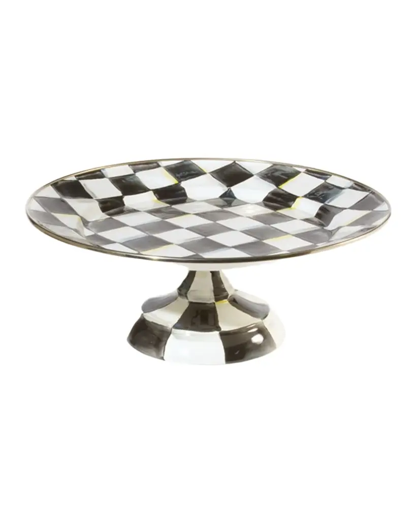 MacKenzie-Childs Small Courtly Check Pedestal Platter