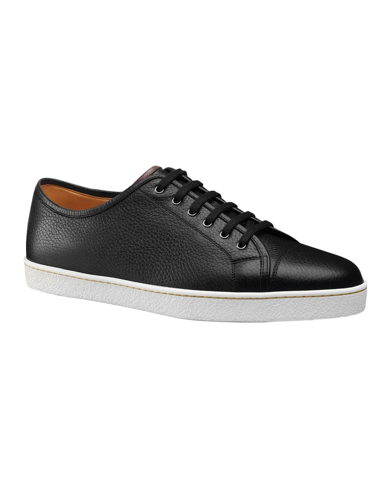 Men's Textured Leather Low-Top Sneakers Men's Textured Leather Low-Top Sneakers