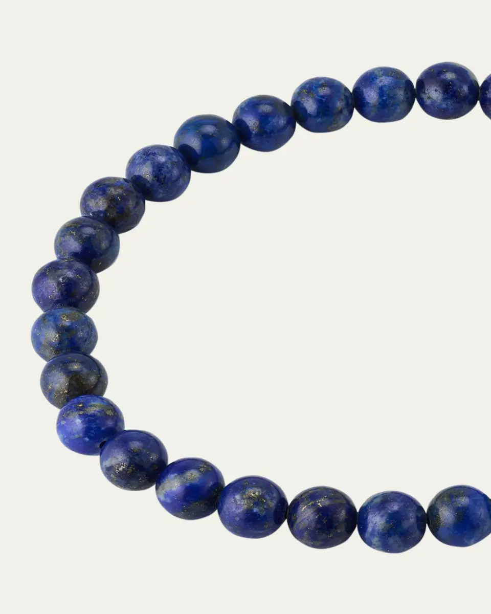 Jan Leslie Men's Lapis Lazuli Beaded Stretch Bracelet | Thumbnail 3