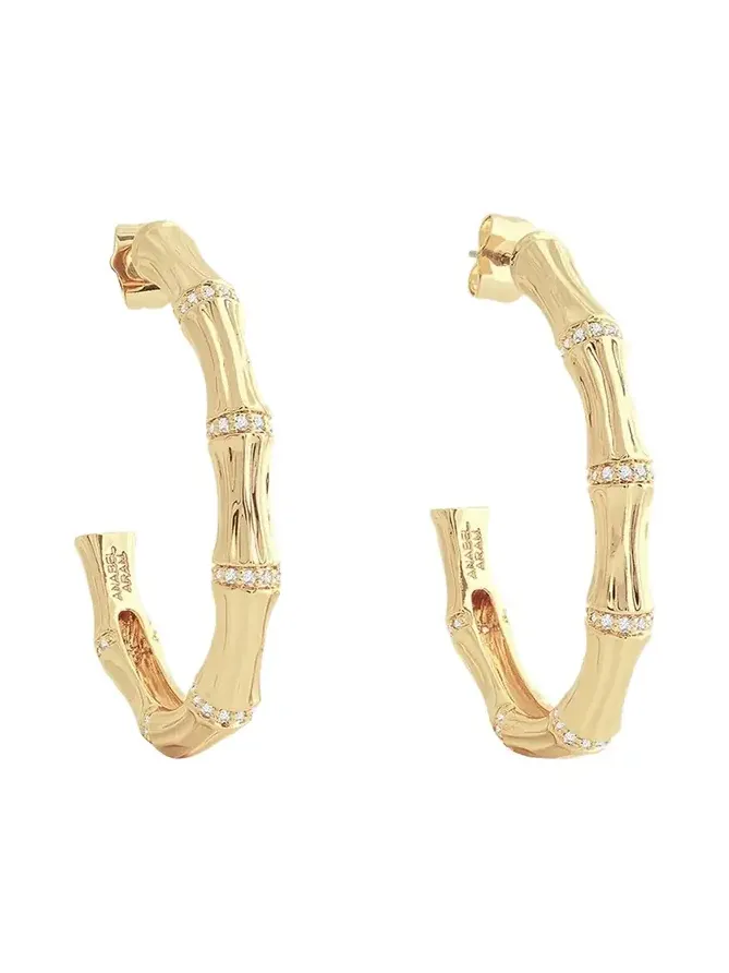 Bamboo Single Hoop Earrings