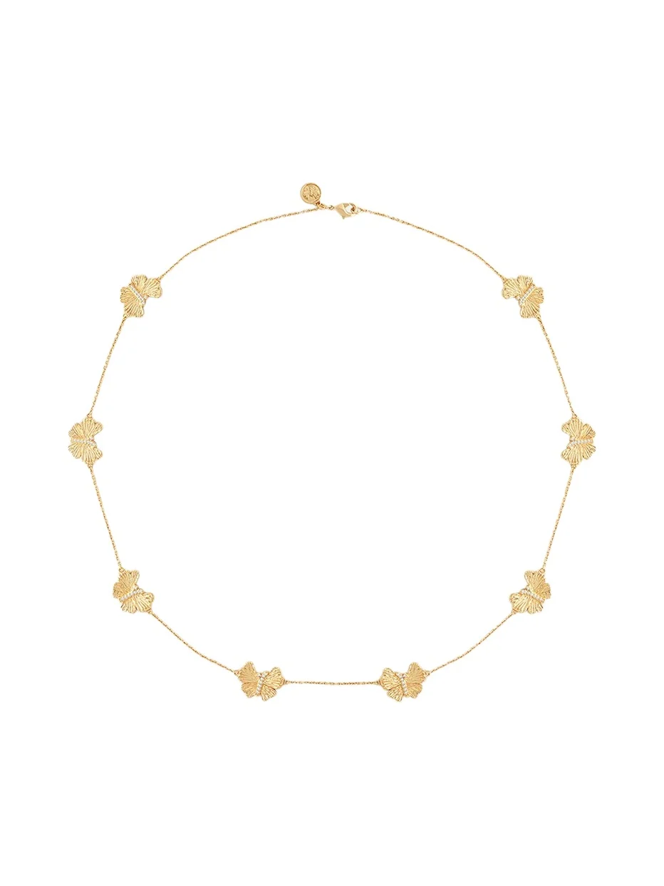 Butterfly Gold Station Necklace Butterfly Gold Station Necklace