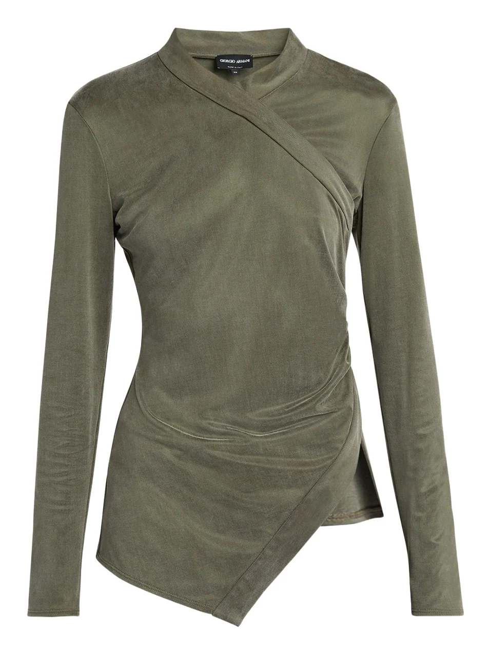 Asymmetric Jersey Long-Sleeve Top