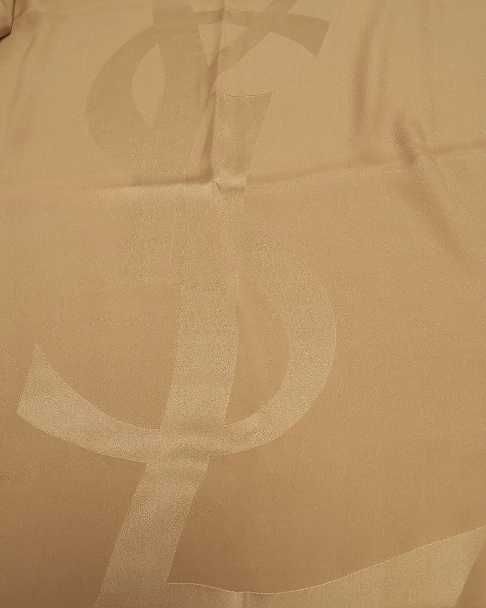 Saint Laurent Silk YSL Printed Silk Scarf | Thumbnail 3