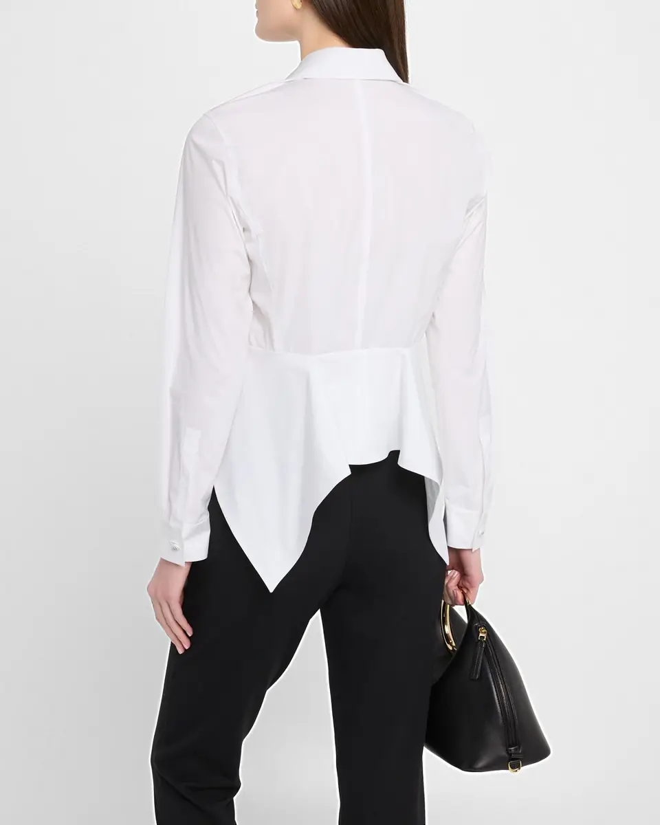 Max Mara Gamma Button-Down Peplum Shirt | Thumbnail 2 Max Mara Gamma Button-Down Peplum Shirt | Thumbnail 2