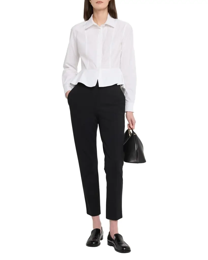 Max Mara Gamma Button-Down Peplum Shirt | Image 1 Max Mara Gamma Button-Down Peplum Shirt | Image 1