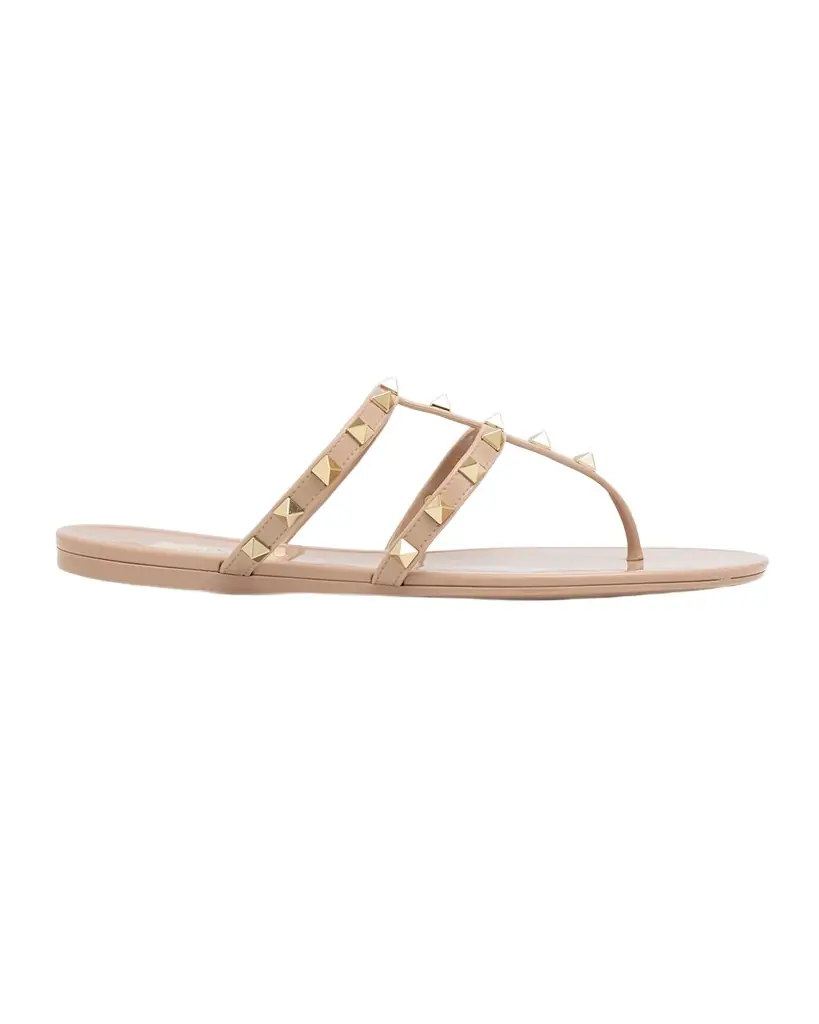 Rockstud Caged Jelly Flat Slide Sandals Rockstud Caged Jelly Flat Slide Sandals