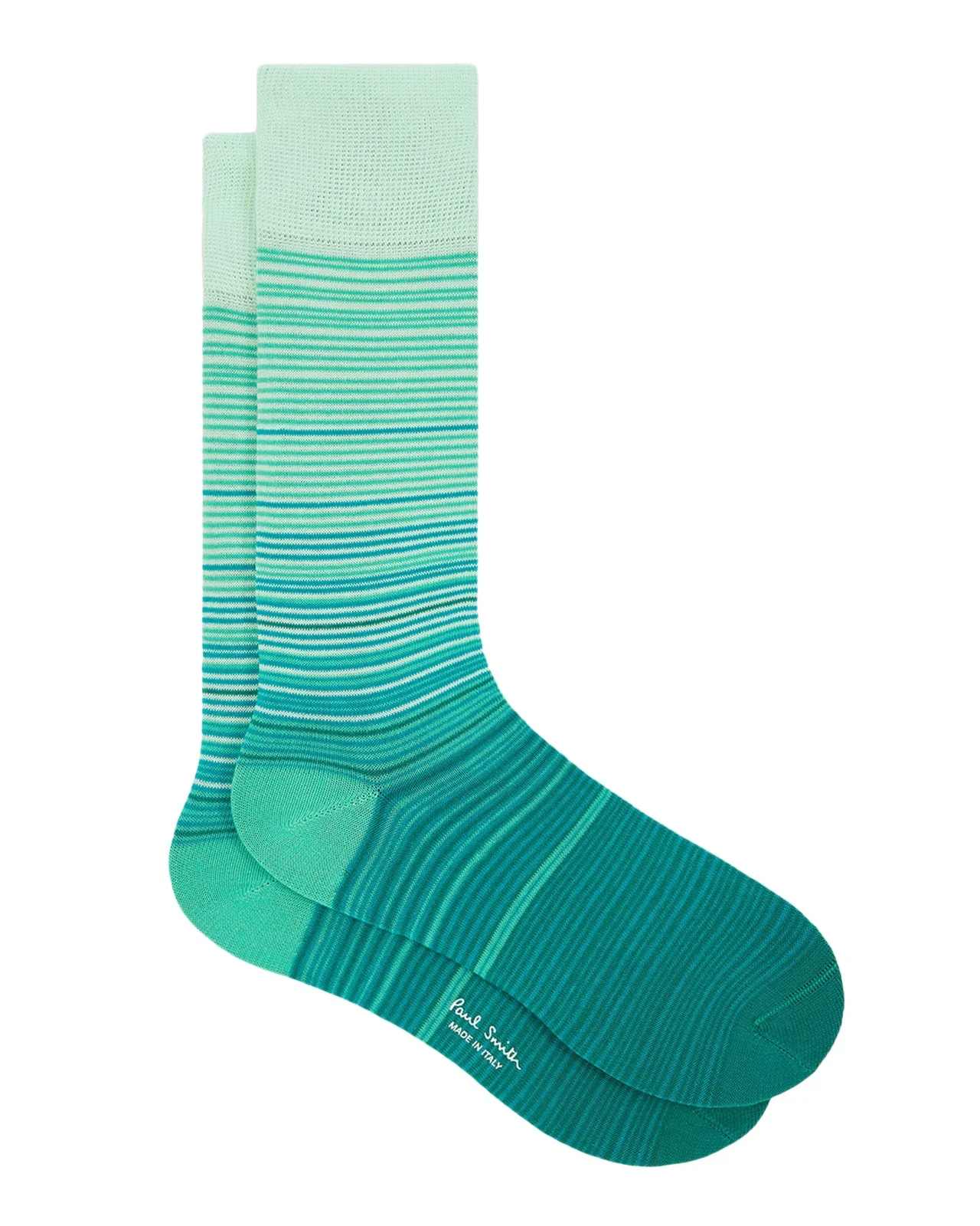 Men's Marcel Ombre Thin Stripe Cotton Crew Socks Men's Marcel Ombre Thin Stripe Cotton Crew Socks