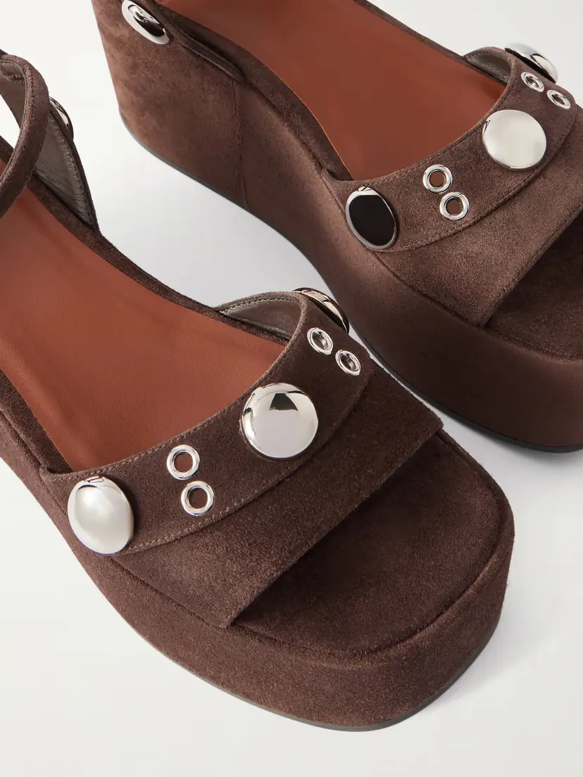 Valentino Garavani Nellcôte 65 Embellished Suede Platform Sandals | Thumbnail 5