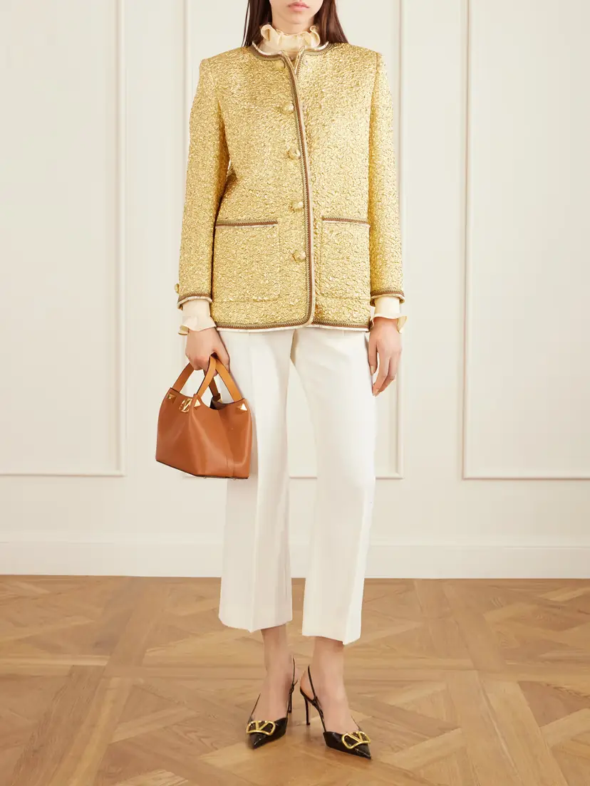 Valentino Garavani Vlogo Embellished Leather Shoulder Bag | Thumbnail 3