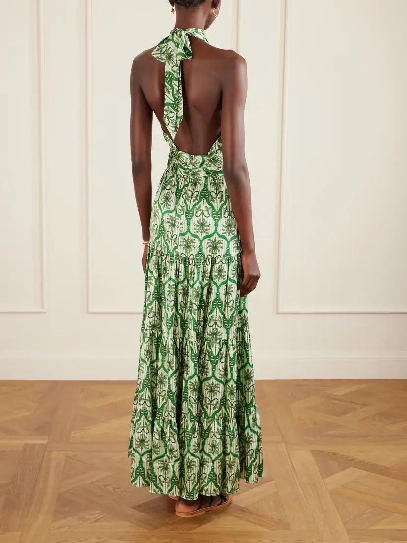 Cristiano Marcheli Nina Cutout Printed Silk-blend Satin Maxi Dress | Thumbnail 3 Cristiano Marcheli Nina Cutout Printed Silk-blend Satin Maxi Dress | Thumbnail 3