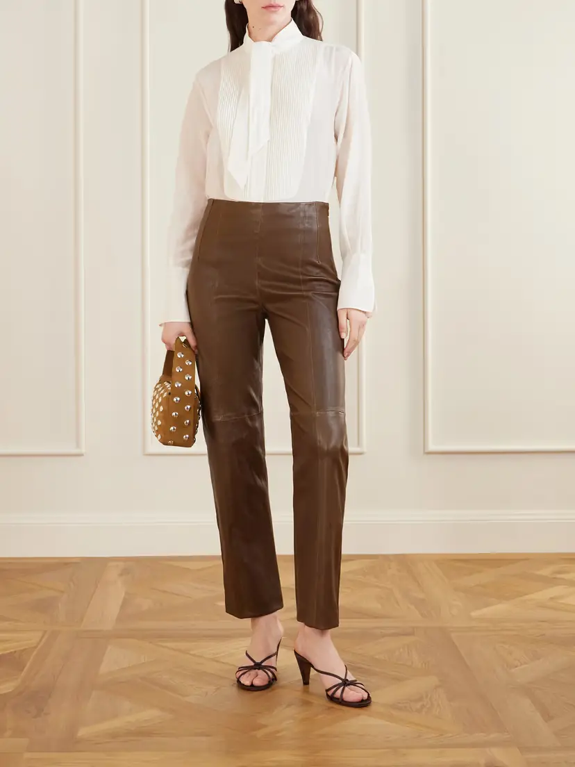 TWP Logan Paneled Leather Slim-leg Pants | Thumbnail 2