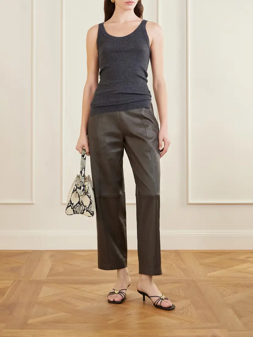 STOULS Bugsy Paneled Leather Tapered Pants | Thumbnail 2 STOULS Bugsy Paneled Leather Tapered Pants | Thumbnail 2